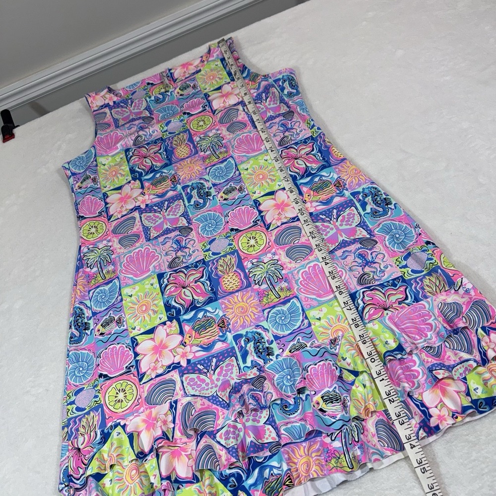Lulu-B Moma Ruffle Hemline Sleeveless Dress Sz MD Cruise Resort UPH 50 Stretch - Picture 10 of 12